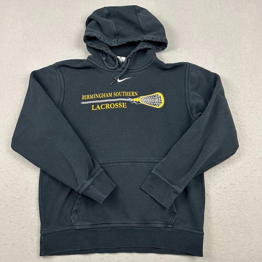 Birmingham Southern Hoodie Men Small Black Nike Lacrosse Sweatshirt Pullover S